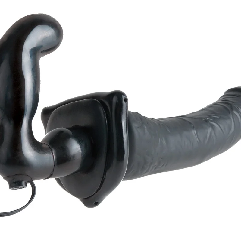 FFS Deluxe Penetrix Dual-Ended Vibrating Strap-On System, Black, PVC