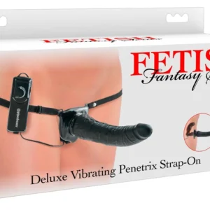 FFS Deluxe Penetrix Dual-Ended Vibrating Strap-On System, Black, PVC