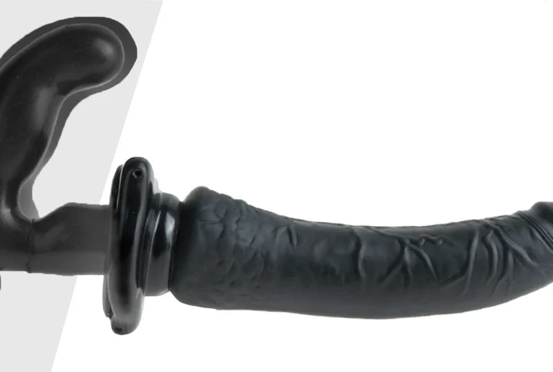 FFS Deluxe Penetrix Dual-Ended Vibrating Strap-On System, Black, PVC