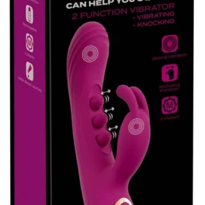 Javida 2F Silicone Dual-Action Vibrator, 7 Modes, Rechargeable, 22.5cm