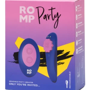 ROMP Party Wireless Silicone Panty Vibrator with Remote, Waterproof, 8.7 cm