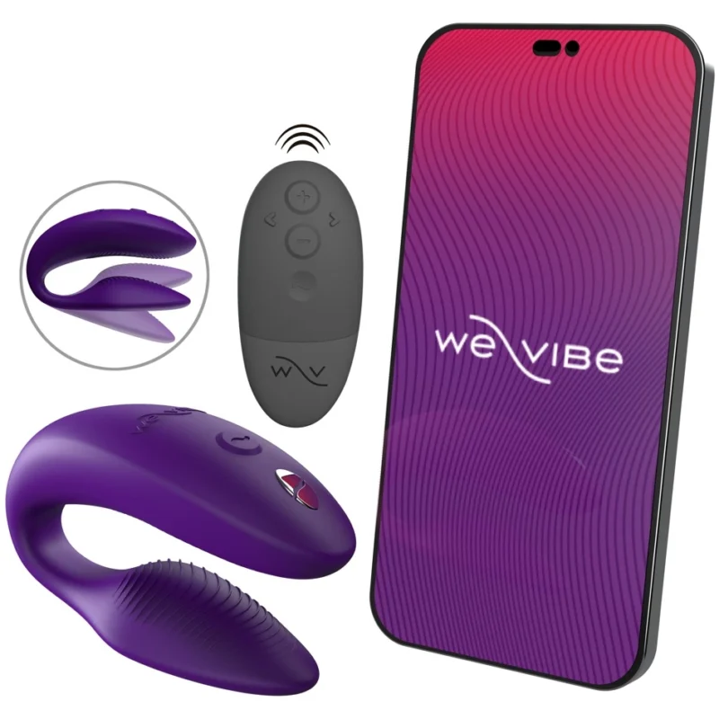 We-Vibe Sync 2 Intimate Partner prietaisas, violetinis, reguliuojamas dizainas