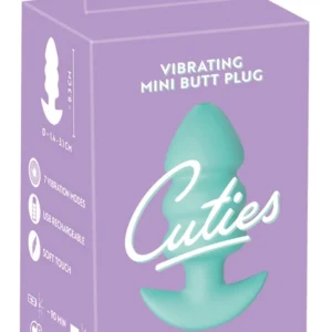Cuties Vibrating Mini Plug Green - Compact Silicone Intimate System USB