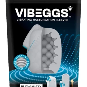Vibeggs Blow Misty Vibrating Flexible Unisex Sleeve, Waterproof, Reusable