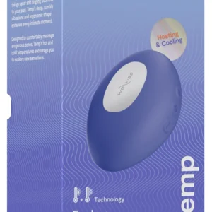We-Vibe Temp Lavender Blue - Temperature Control Compact Massager 9.5cm