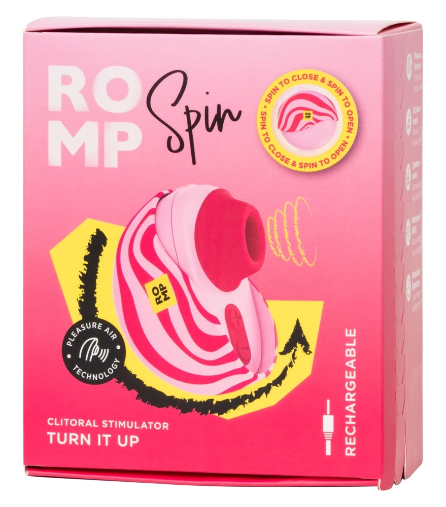 ROMP Spin Compact Air-Pulse System with Protective Case, 7 cm, Pink