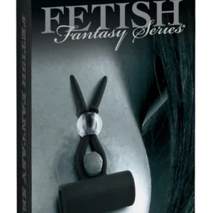 FFSLE Silicone Vibrating Nipple Lassos - Adjustable, 6 cm, Black