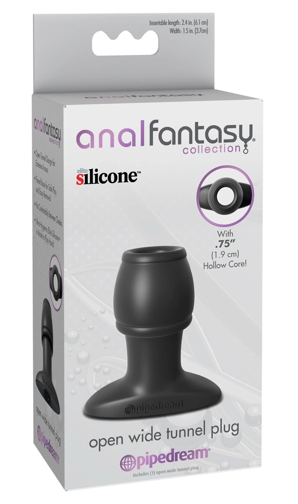 AFC Open Wide Tunnel Plug Black Silicone, 6.1 cm, Hollow Design - nno ...