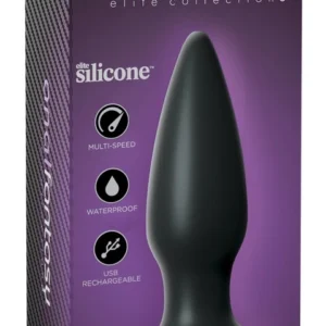 AF Essentials Small Black Intimate Plug 7-Mode Silicone Rechargeable 11.5cm
