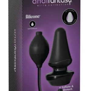 AFE Silicone Inflatable Anal Trainer Plug 12.4 cm Black Waterproof