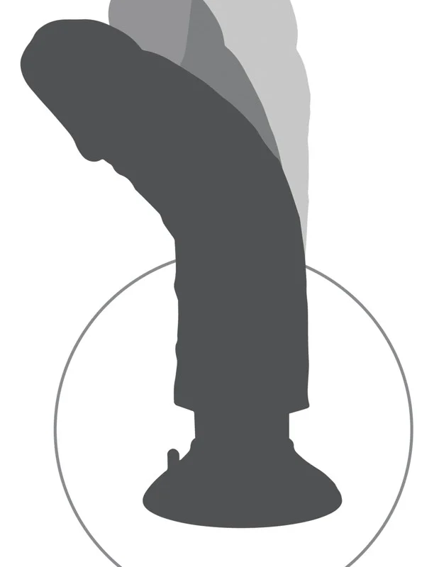 Pipedream King Cock 9" Flexi Vibrating Model with Suction Cup, Beige