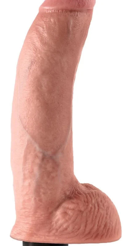 Pipedream King Cock 9" Flexi Vibrating Model with Suction Cup, Beige