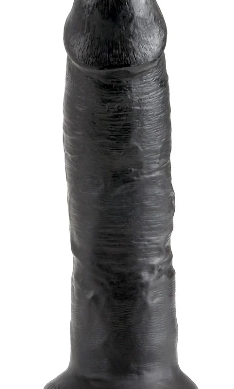 King Cock 9" Intimate Model with Suction Cup Dark 24cm PVC