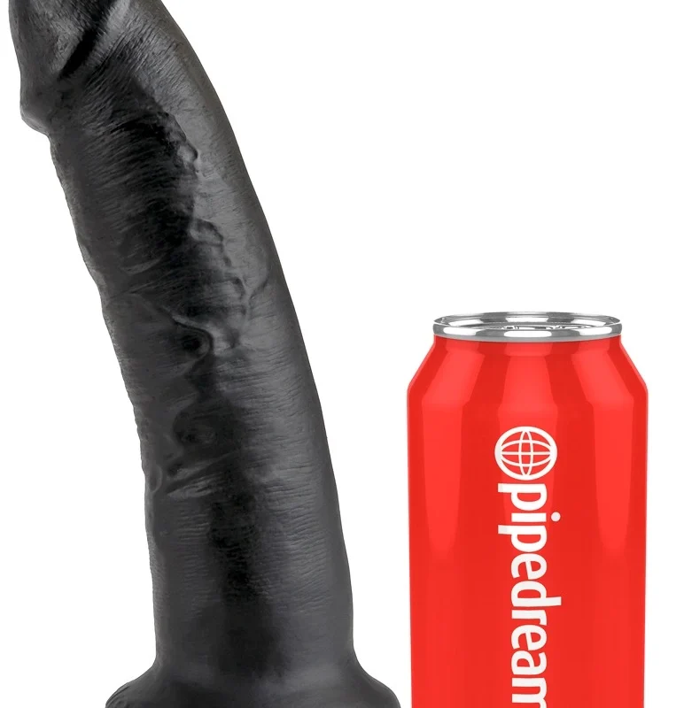 King Cock 9" Intimate Model with Suction Cup Dark 24cm PVC