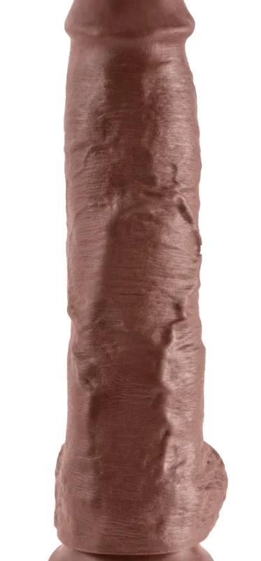Pipedream King Cock 10 Inch Balls Brown Anatomical Model PVC