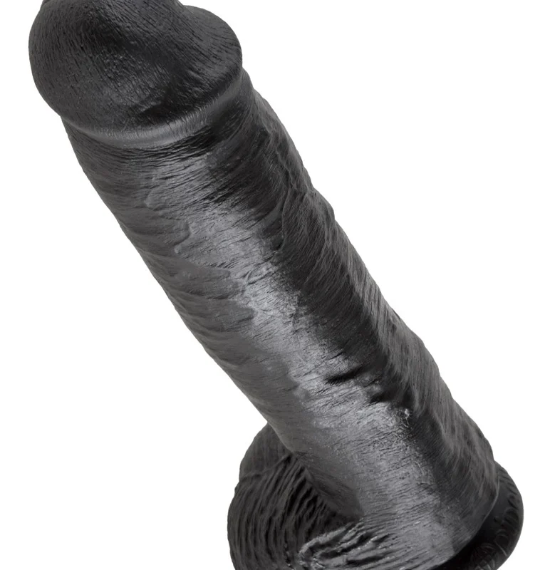 King Cock 28 cm Anatomical Model with Suction Cup Dark PVC