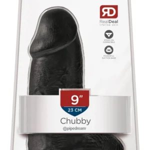 King Cock Chubby Dark Anatomical Model with Suction Cup 22.9 cm