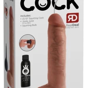 King Cock 10" Intimate Machine with Liquid Dispensing System, Flesh, 25cm