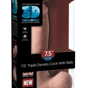 King Cock Plus 7.5'' Triple Density Model with Suction Cup, Beige