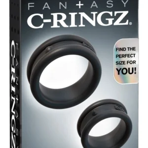 FCR Max Width Silicone Rings Set Anatomical Silicone 2 Sizes Black