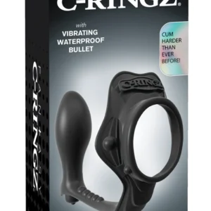 FCR Rock Hard Dual Function Silicone Intimate System Black 4 cm