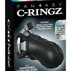 FCR Extreme Silicone Chastity System Adjustable 9.5cm Black