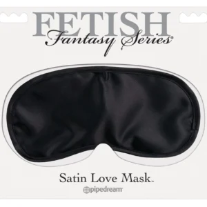 Fifty Shades Satin Love Mask Black - Soft Padded Eye Cover, One Size