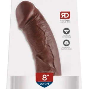 Pipedream King Cock 8" Intimate Model Brown 21.5 cm with Suction Cup