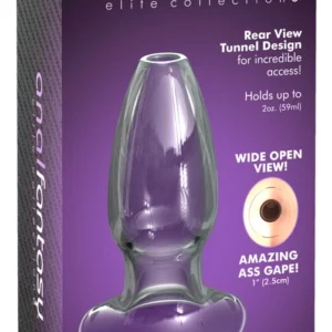 AFE Glass Tunnel Plug Large - Transparent Borosilicate, 10.9 cm