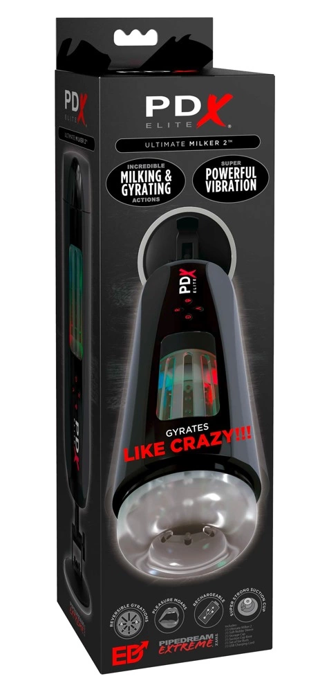 PDX Elite Ultimate Milker 2 Intimate Machine LED 27cm Black - nno ...