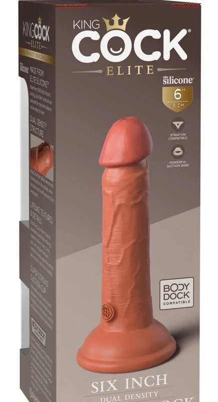 King Cock Elite KCE 6 Tan Dual Density Intimate Machine Silicone 18cm
