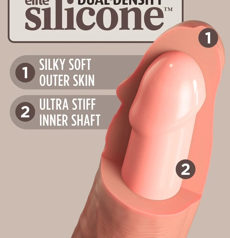 King Cock Elite KCE 7 Dual Density Silicone Model, Light, 21 cm