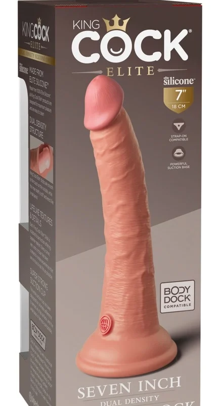 King Cock Elite KCE 7 Dual Density Silicone Model, Light, 21 cm
