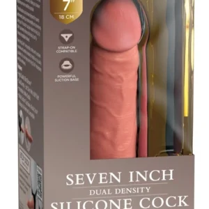 King Cock Elite KCE 7 Dual Density Silicone Model, Light, 21 cm