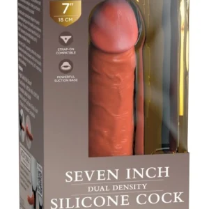 King Cock Elite KCE 7 Dual Density Silicone Model Tan 21cm