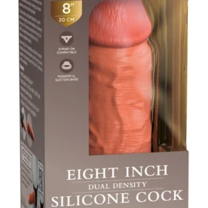 King Cock Elite KCE 8 Dual Density Silicone Model Tan 22 cm