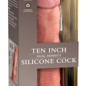 King Cock Elite 10” Dual Density Silicone Anatomical Model, Light Tone