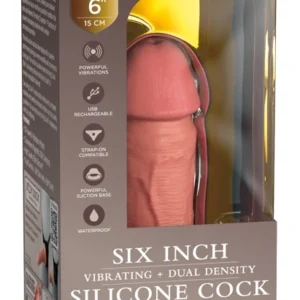 King Cock Elite KCE 6 DD Vibrating Intimate Machine, Silicone, Light, 17.8 cm