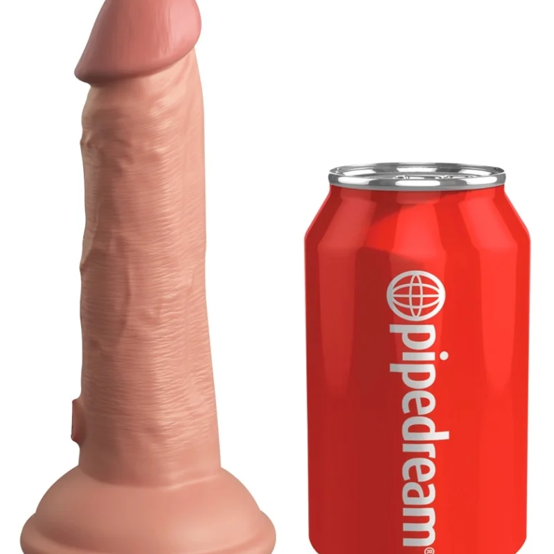 King Cock Elite KCE 6 DD Vibrating Intimate Machine, Silicone, Light, 17.8 cm