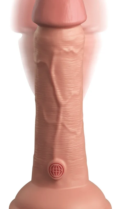 King Cock Elite KCE 6 DD Vibrating Intimate Machine, Silicone, Light, 17.8 cm