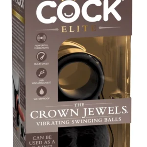 King Cock Elite TCJ Vibrating Dual-Motor Silicone Swinging Balls Ring
