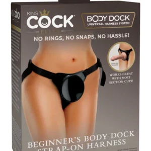 King Cock Elite Beginner Adjustable Strap-On Harness System Black