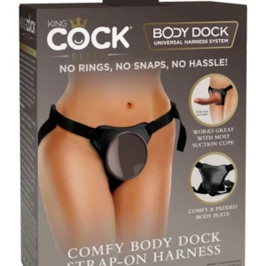 King Cock Elite Comfy Body Dock Adjustable Strap-On Harness Black