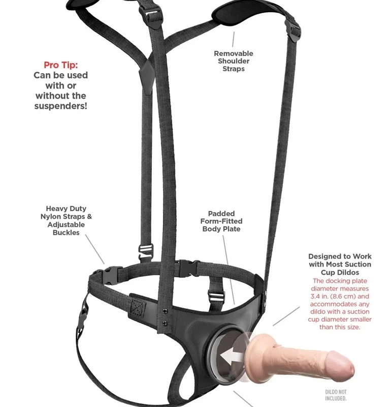 Pipedream Body Dock Strap-On Suspenders Adjustable Harness System
