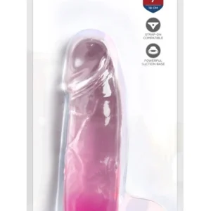 King Cock Clear 7 Pink Firm Transparent Model with Suction Base