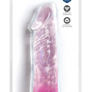 King Cock Clear Model 8 Transparent Pink - Flexible TPE System 21.8cm