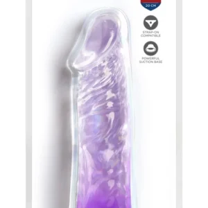 King Cock Clear 8" Intimate Machine Purple TPE Suction Base 21.8 cm