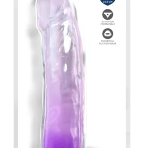 King Cock Clear 9" Intimate Machine with Base, Purple, TPE, 24.8 cm