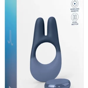 JimmyJane Deimos Intimate Silicone Ring with Dual Motors, 10 Modes, Black