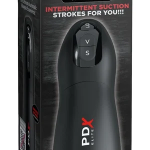 PDX Elite Suck-O-Matic Frosted Black Automatic Stimulation System 26.5cm